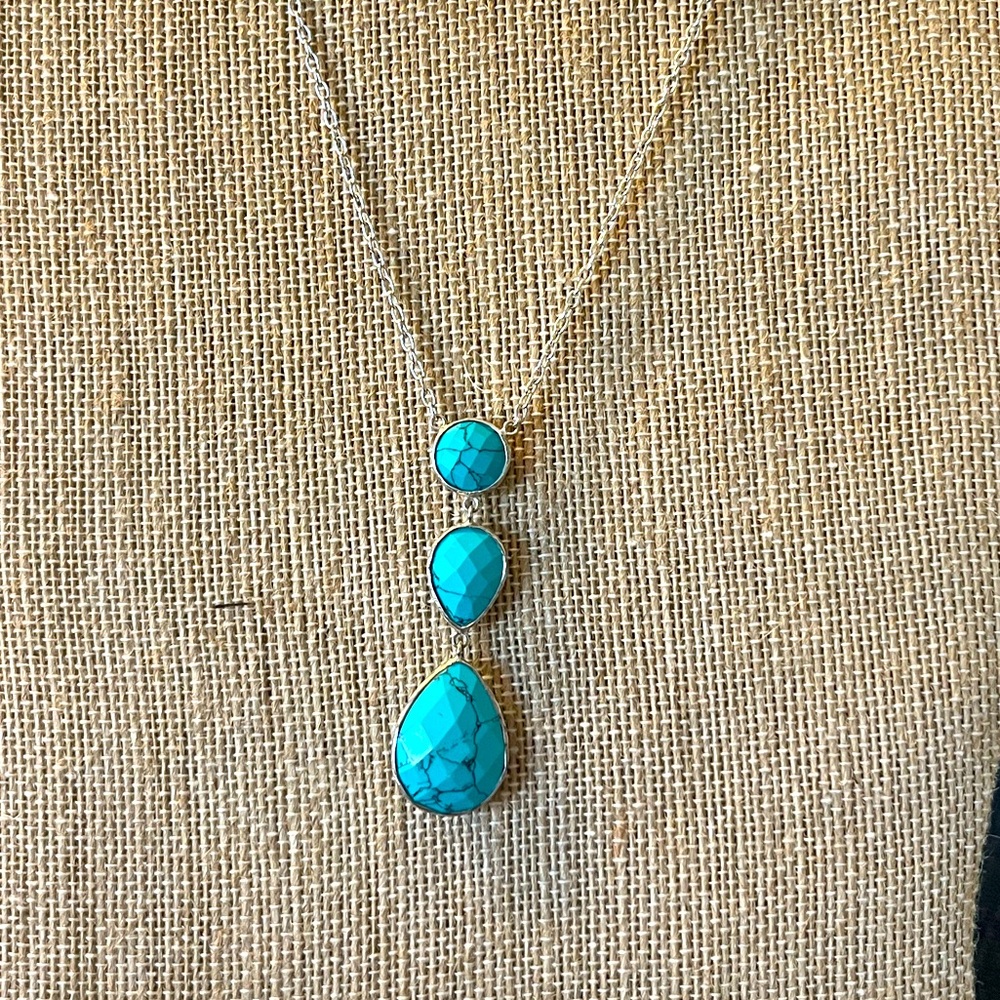 Opulenza Tier Drop Turquoise Necklace